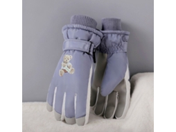 Luvas De Esqui Femininas Quentes, Luvas De Dedos Inteiros, Cinza Aquaforge