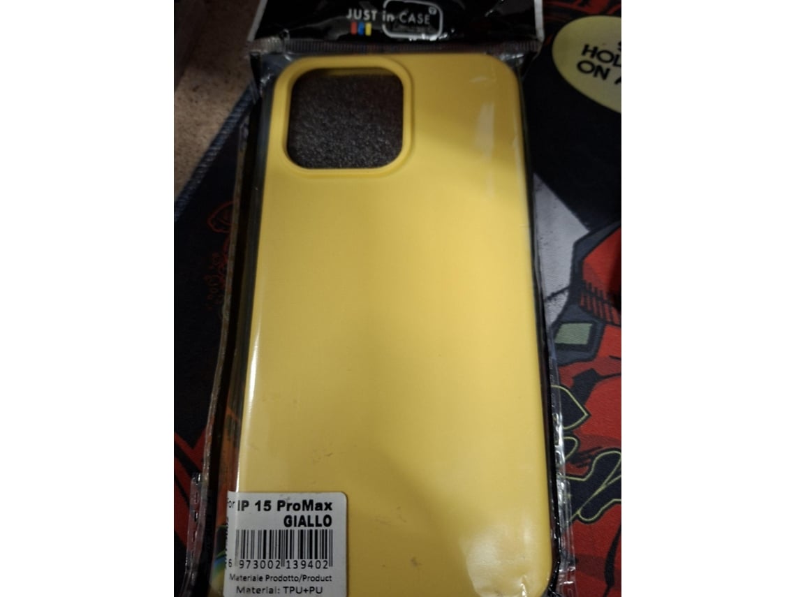 Capa JUST IN CASE Monocolor iPhone 15 Pro Max (Outlet Caixa Aberta - Amarelo)