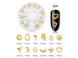 1 Caixa Decoração De Unhas Com Strass E Liga Para Manicure Artesanal Diy (01dourado)