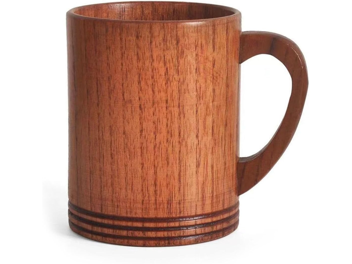 Canecas De Cerveja Artesanais De Madeira Com Alças, Para Camping E Viagens, Sem Tampa, Para Bebidas, Café, Uso