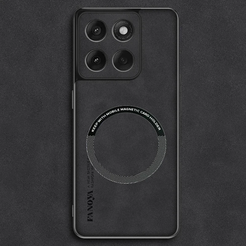 (preto, Motorola Moto G35) Capa Macia Em Couro Genuíno Para Celulares Motorola, Compatível Com Carregamento Sem Fio Magnético.