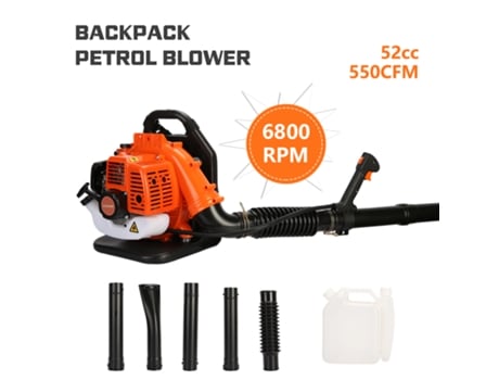 Soprador/aspirador Flasidu 52cc 550cfm 1.25 Kw 6800r/min 180 Cm X 45 Cm X 45 Cm