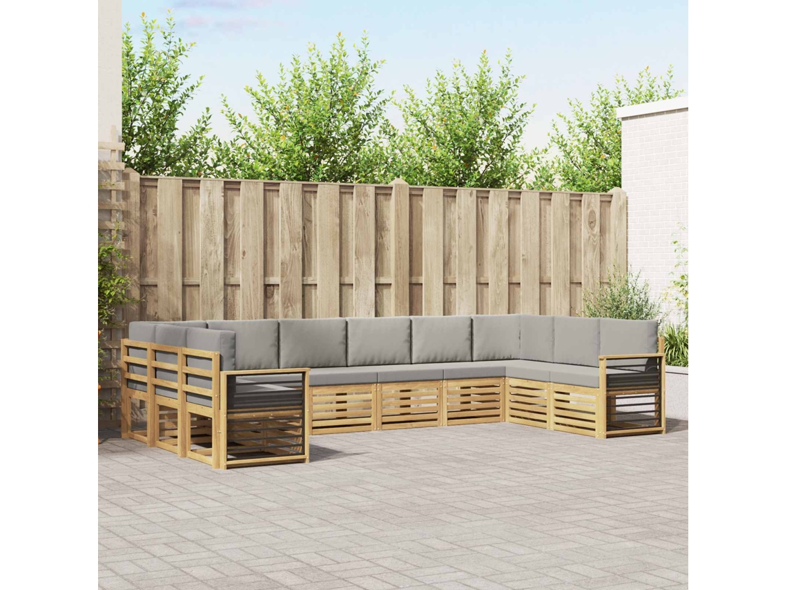 Vidaxl Conjunto De Sofás Para Exterior 10 Unid. Poliéster