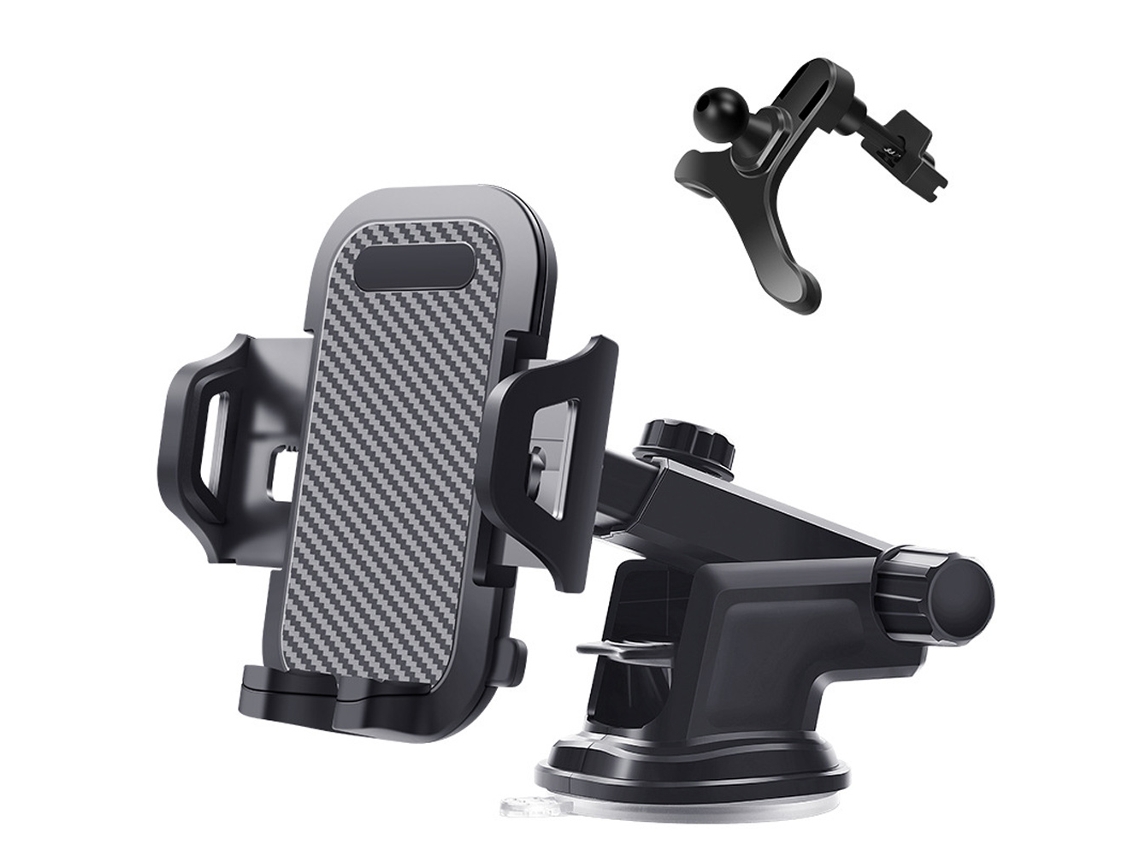 Silicone Car Phone Mound Com Forte Sucção, 3 Em 1 Design Multifuncional Para Ventilação, Copo De Sucção, Montagem Do Painel, Material Para Pc Resisten