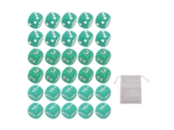 2026zentro-conjunto De 30 Dados De 6 Faces 16mm Plástico Para Jogos De Tabuleiro Matemáticos Sala De Aula