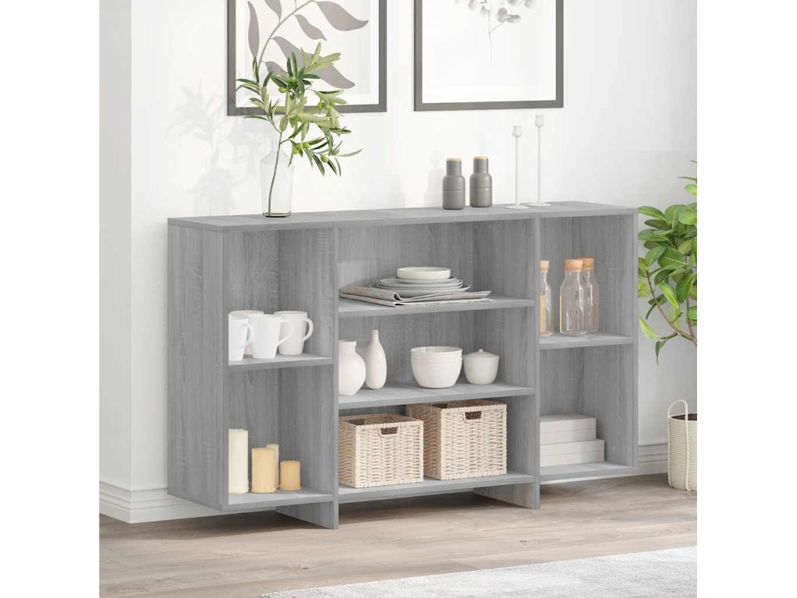Vidaxl Aparador 120x30x75 Cm Derivados De Madeira Cinzento Sonoma