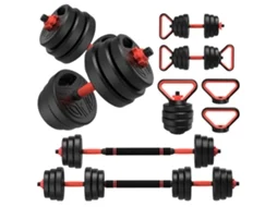 Conjunto De Halteres ​​multifuncionais 4 Em 1 Homefitnesscode Ajustáveis Com Barra Conectada Home Gym (20 Kg)