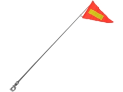 Bandeira refletora Master para motocicletas e karts, em alumínio.