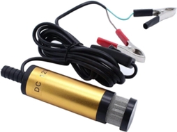 Bomba Submersível Diesel Água Óleo 12v 38mm 12l/min Alumínio Tubo 16mm Cabo 3m