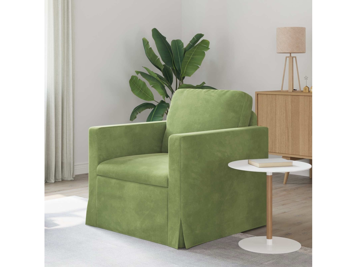 Vidaxl Sofá Verde Claro 78 X 78 X 80 Cm Veludo