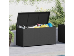 Maison Exclusive - Caixa De Arrumação Para Jardim 120x50x60 Cm Vime Pe Preto
