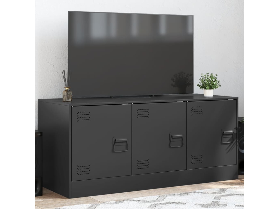 Vidaxl Móvel de Tv 99x39x44 Aço Preto