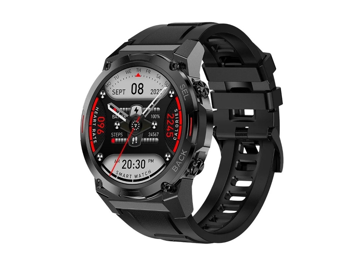 Smartwatch à prova d'água IP68 com tela AMOLED de 1,43" e mais de 100 modos esportivos. Com Bestvite.