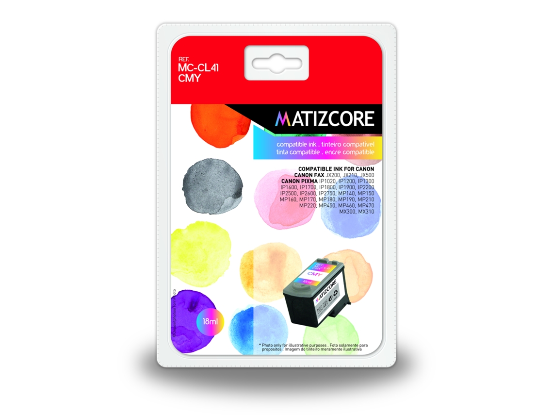 Tinteiro MATIZCORE Canon Cl41 Tricolor (MCCL41CMY)