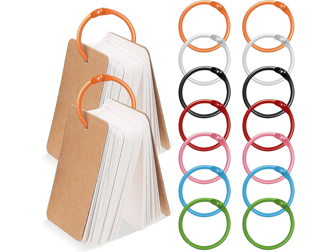 70 Metal Rings Fichário, Duráveis E Fáceis De Abrir, Ideais Cadernos, Pastas E Fichas Escolares