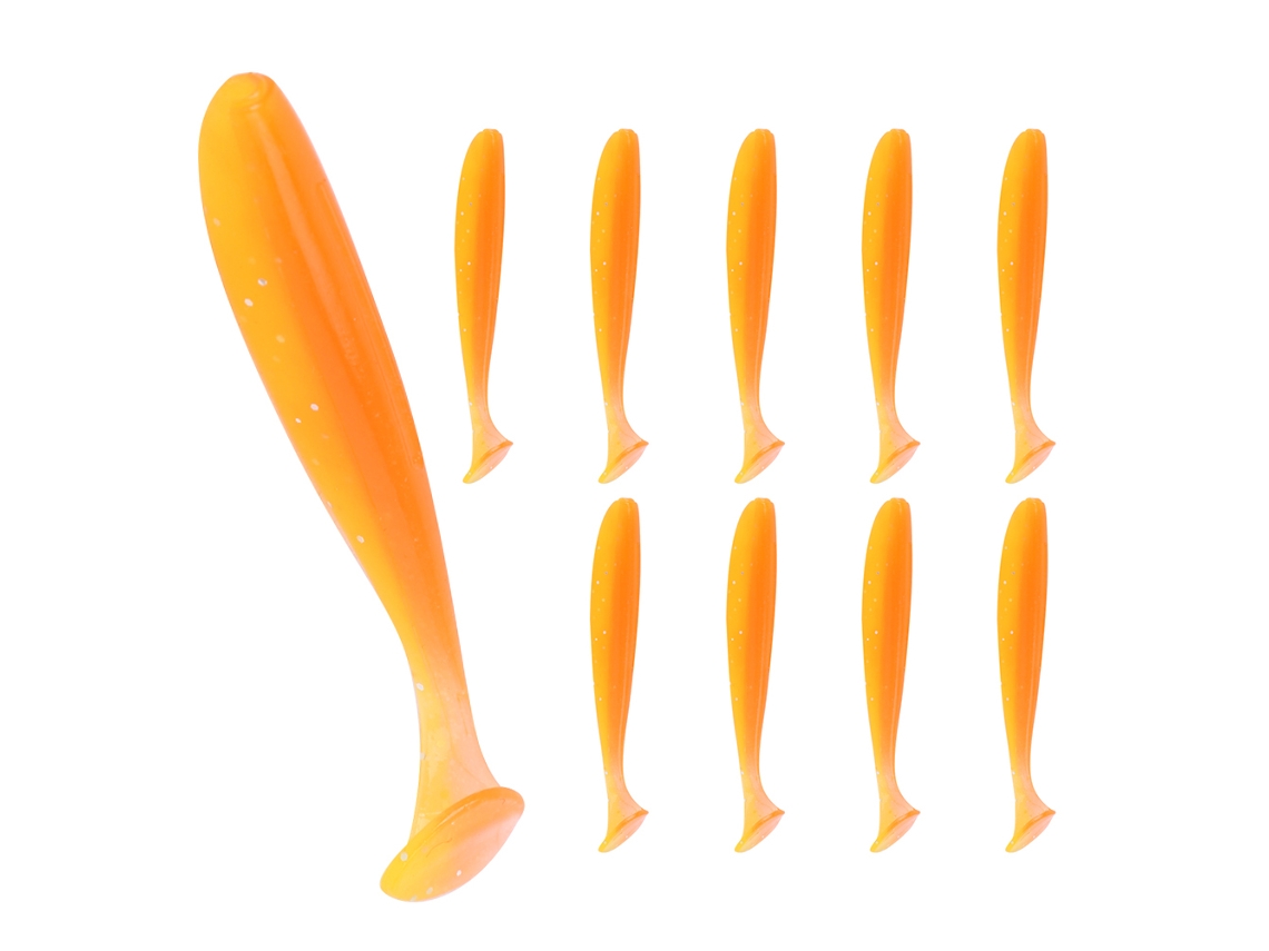 Isca Artificial Soft Bait T-tail 10 Peças 70mm 2.3g