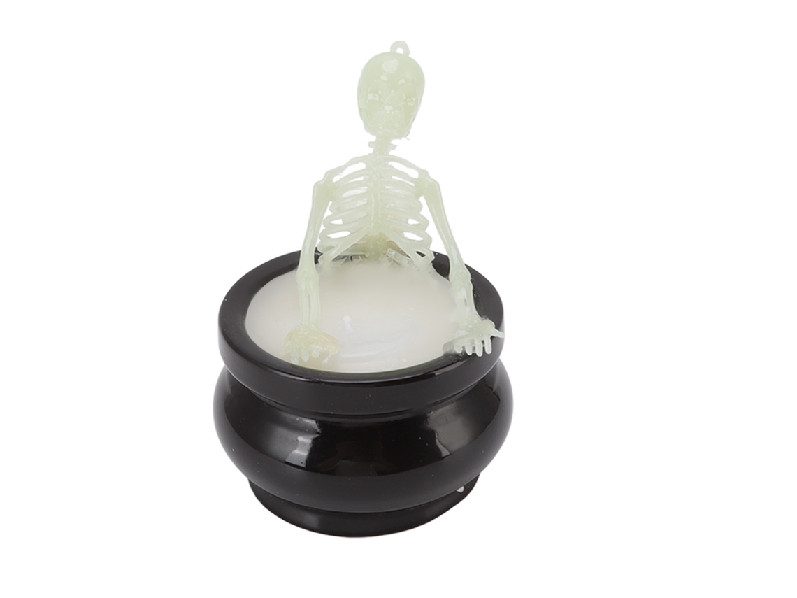 Vela Esquelético Halloween Decoração Gótico Presente Casa