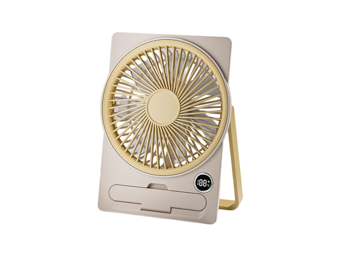 Ventilador de Mesa EIFSON Dobrável, 5 Velocidades, Ecrã Led, Silenciosoamarelo