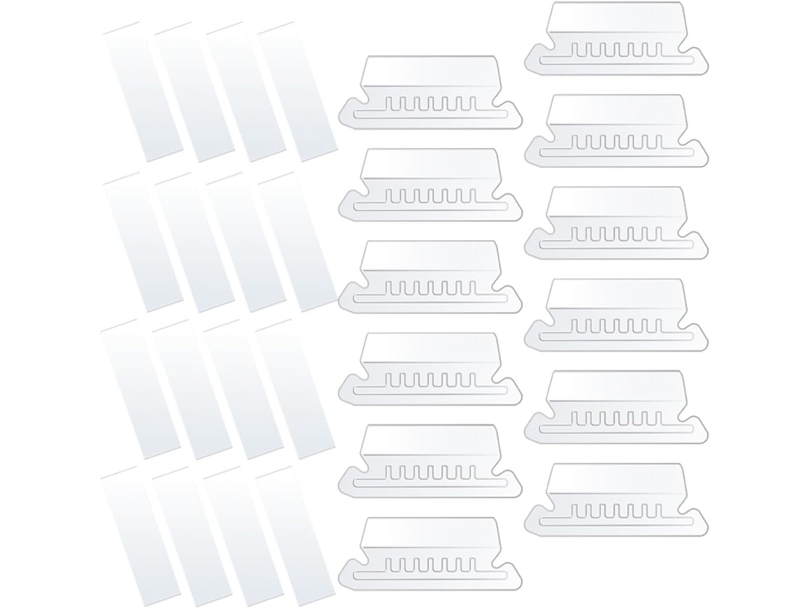 Almofadas de superfície sólida Amosfun para pendurar pastas, 100 unidades, PVC leve para organização de mesas e arquivos