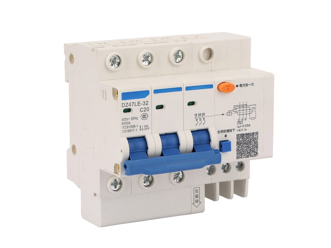 Hkj interruptor de Circuito com Proteção Contra Fuga Dz47le 32 3p+3 C20 400v 20a
