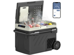 Glacière Électrique Voiture 40l À Double Zone, Refroidissement Puissant Mode Eco, -20℃ À 20℃, 69,2x45,3x51,5cm, Noir