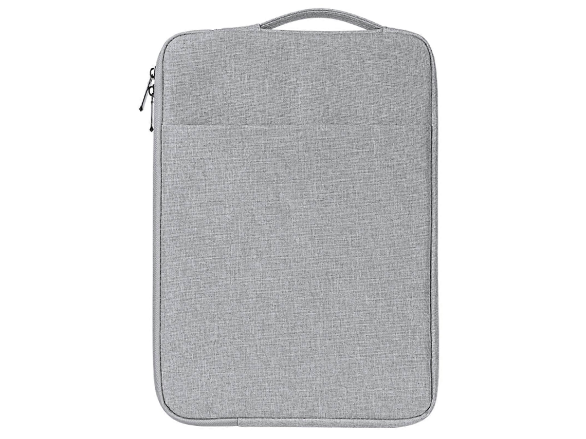 Capa Para Laptop Com Vários Bolsos Para Computadores De 14 A 15,4, Poliéster Durável Com Forro Macio, Bolsa Protetora Portátil Cinza.