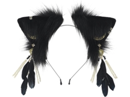 Tiara SFUSHOS de orelhas de cachorro para cosplay, baile de máscaras