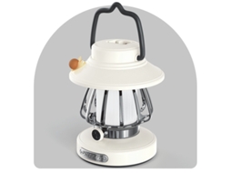 Lanterna de Camping Recarregável, Estilo Retrô, para Uso Externo, Branca AQUAFORGE