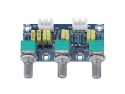 Módulo Pré-amplificador Com 3 Canais Placa De Tom Xh2.54 Socket 3p Para Áudio