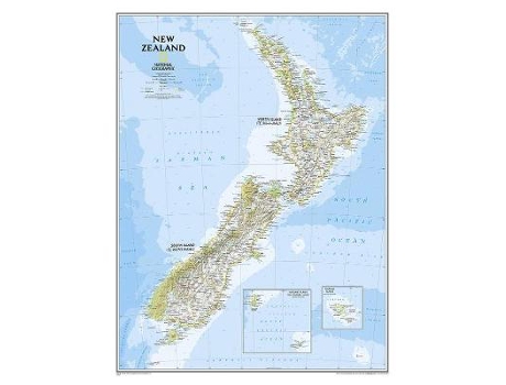 Livro new zealand, tubed de national geographic maps (inglês)