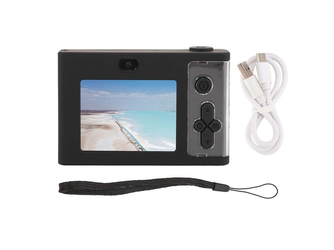 Câmera Digital 48mp 1080p Zoom 8x Anti-shake Tela 2.4" Tft 650mah Para Vlogging Viagens Preto