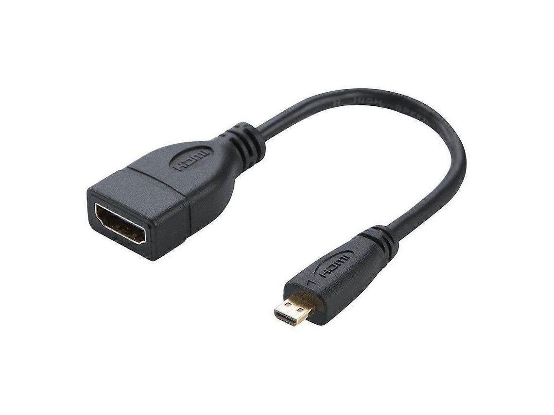 Cabo Adaptador Micro Hdmi Macho Para Hdmi Fêmea De 17 Cm