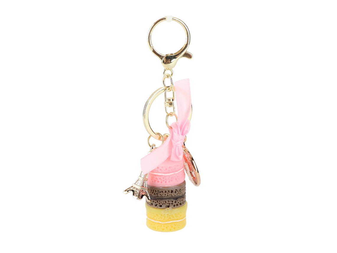 Chaveiro Decorativo Torre Eiffel Macaron Rosa