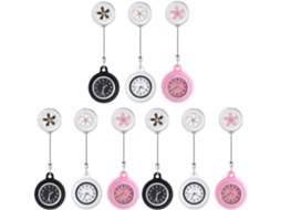 Nuobesty De 9 Peças De Decorações Para Relógio De Lapela, Retrátil, Para Pendurar No Peito Ou No Bolso