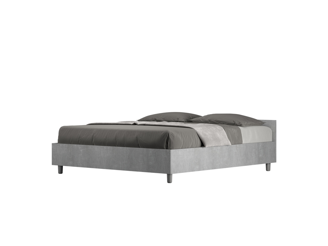 Cama Container Concreto Nuamo ITYHOME Cinzento (160x200)