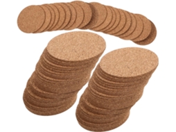 Lurelia Base Copos 50 Un Cortiça Redondo 9 Cm Resistente Ao Calor Bebidas