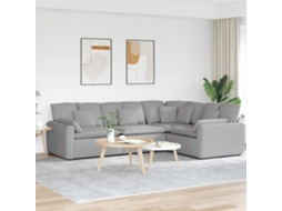 Vidaxl Sofá Modular Com Almofadas Tecido Cinzento Nublado