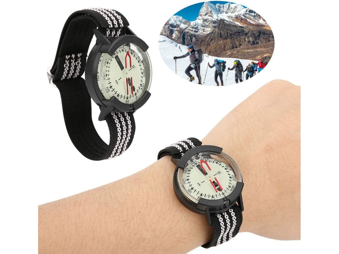Bússola de Pulso Impermeável com Mostrador Ajustável e Efeito Luminoso, Ideal para Camping, Mergulho Caminhadas, Acessório Outdoor, Durá STELASPLEN