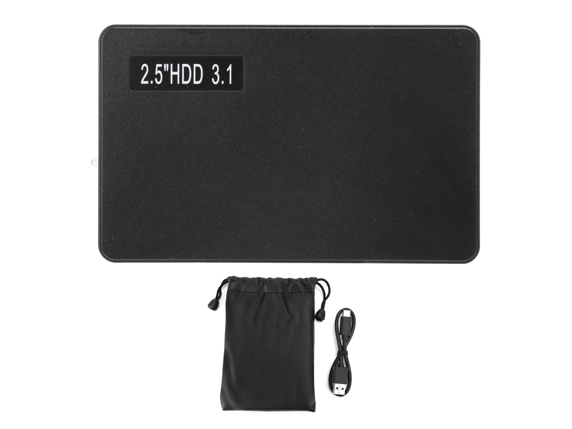 Unidade De Disco Rígido Externo (interface Usb3.1, Transferência De Alta Velocidade) Hdd De 2,5 Polegadas Preto 60g