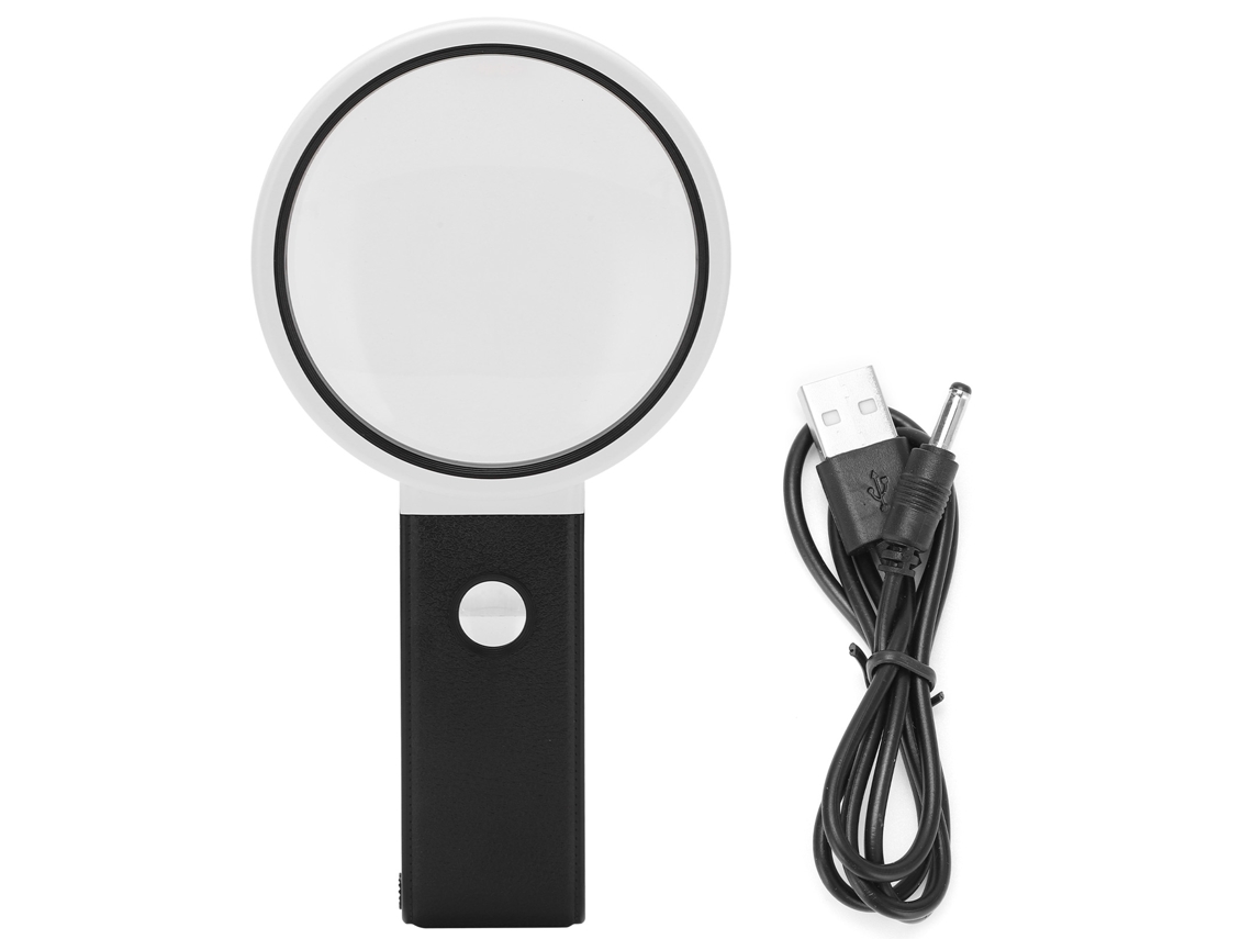 Lupa Th‑7018‑c Portátil Plegável Com Luz Led Escala 3.5x 25x Lupa De Leitura Lupa Manual Equipamento Óptico