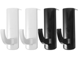 Suporte Crochets Légers Para Casque Audio Autocollant En Plastique Noir, Lote De 4 Para Suspendre Des Casques