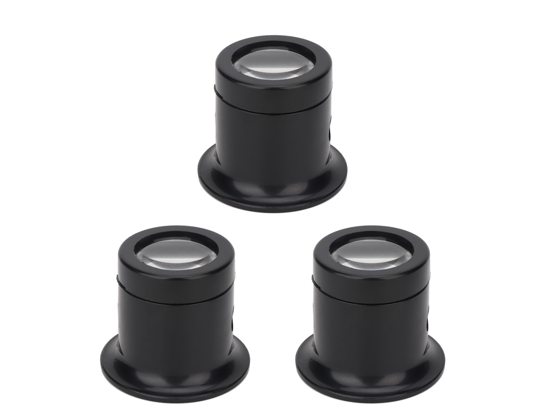 Conjunto de Ferramentas de Lupa para Reparo de Relógios 3 Peças 10x