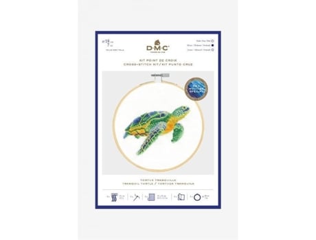 Kit de ponto cruz de tartaruga silenciosa