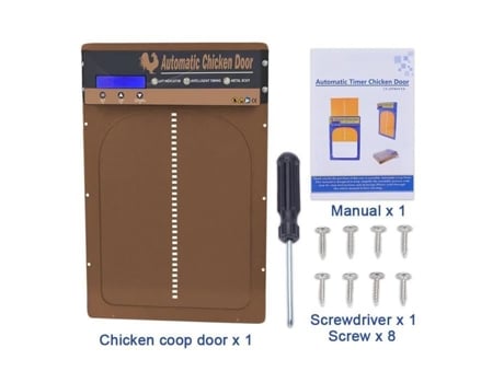 Porta automática do galinheiro, porta automática do galinheiro, com temporizador e função de botão de reinicialização ALLONSCD