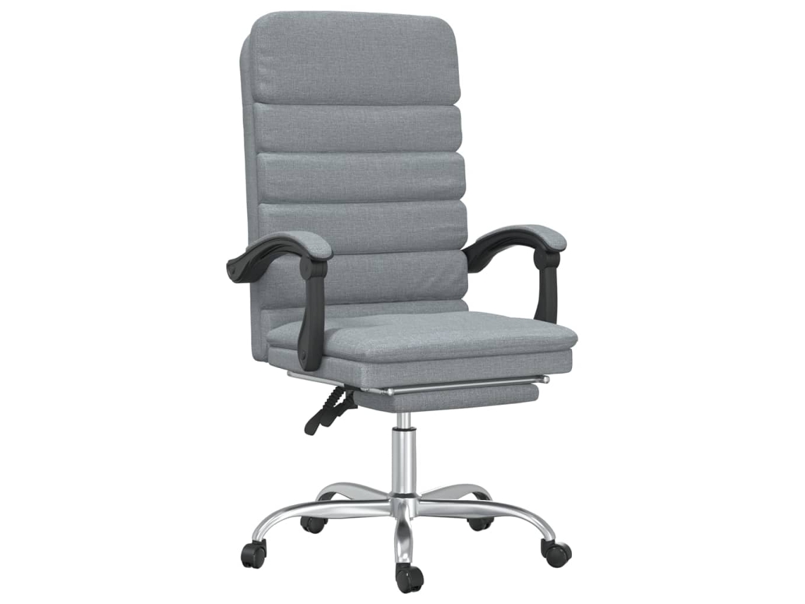 Cadeira Massagens Escritório Reclinável Tecido Cinzento Claro MAISON EXCLUSIVE