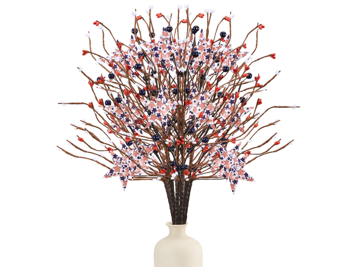 Decoração Para O Dia Da Independência Americana Com Ramo De 46cm Da Laxiscreed Para Festa