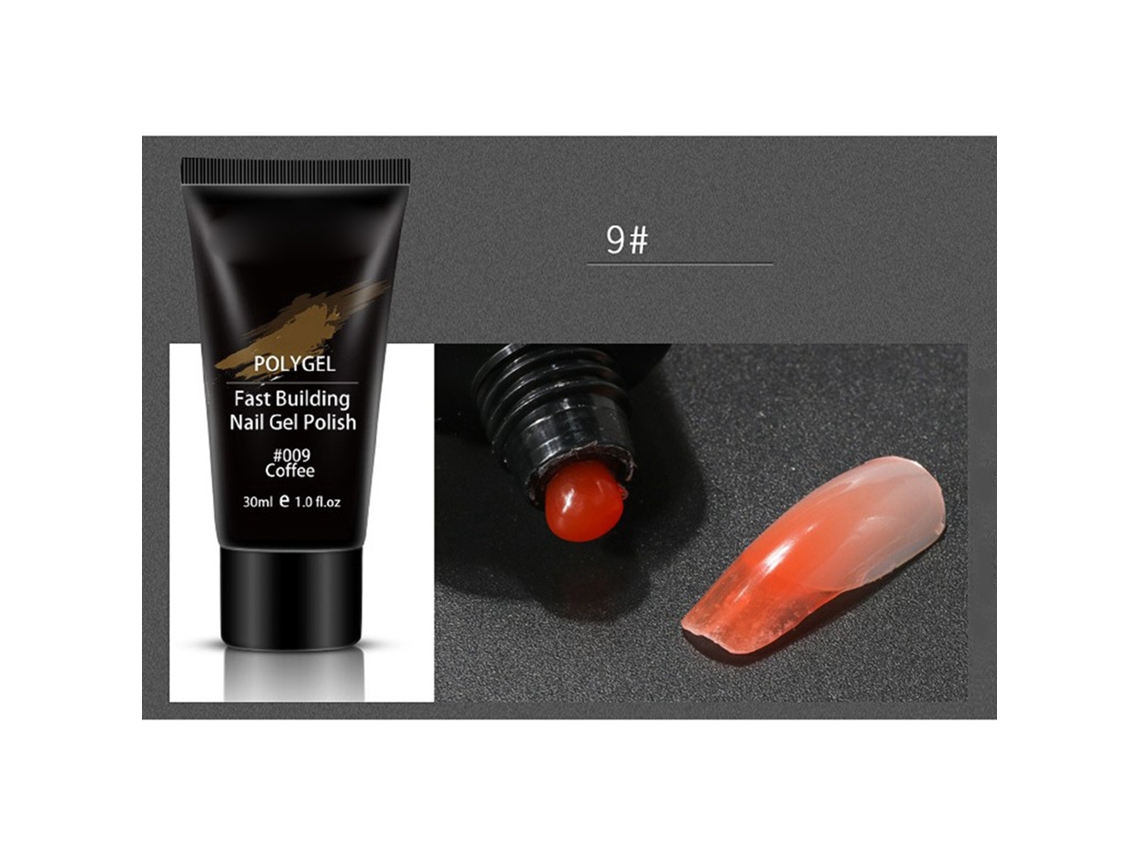Gel De Extensão De Unhas 30ml Profissional Extensão Rápida E Indolor, Tom Café Eoocoo