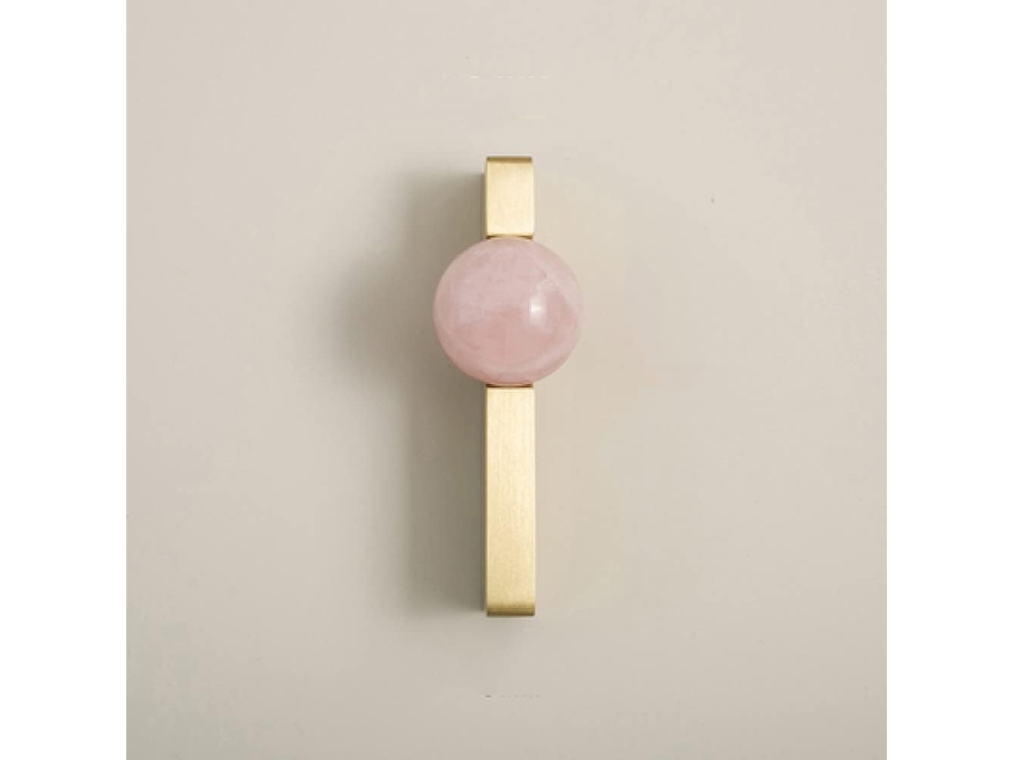 Ferragens De Porta Em Latão, C, 4209, 64 Mm, Rosa