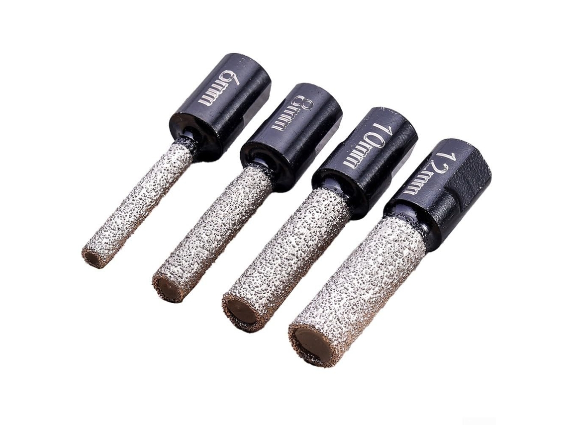 Conjunto De Brocas Esmerilhadeira Angular Brasadas A Vácuo 6 12 Mm,