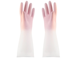 Conjunto De 2 Luvas Limpeza Impermeáveis​​ Látex, Tamanho M, Cor Rosa